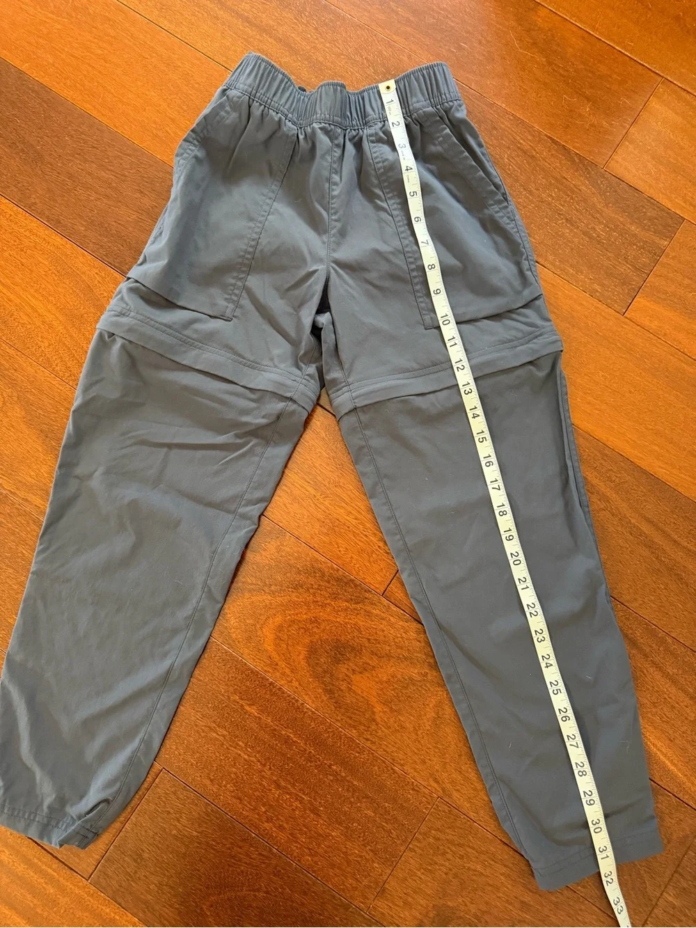 REI Kids Cargo Pants — Charcoal Gray Elastic Waist